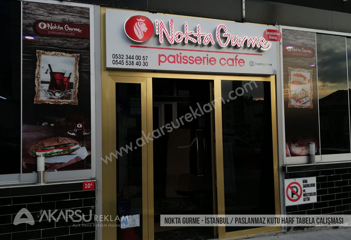 Nokta Gurme İstanbul - Paslanmaz Kutu Harf Tabela Çalışması
