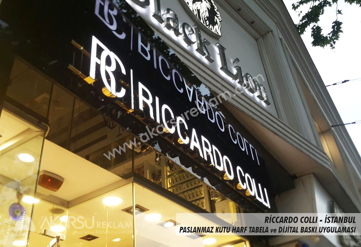 Riccardocolli Paslanmaz Kutu Harf Tabela