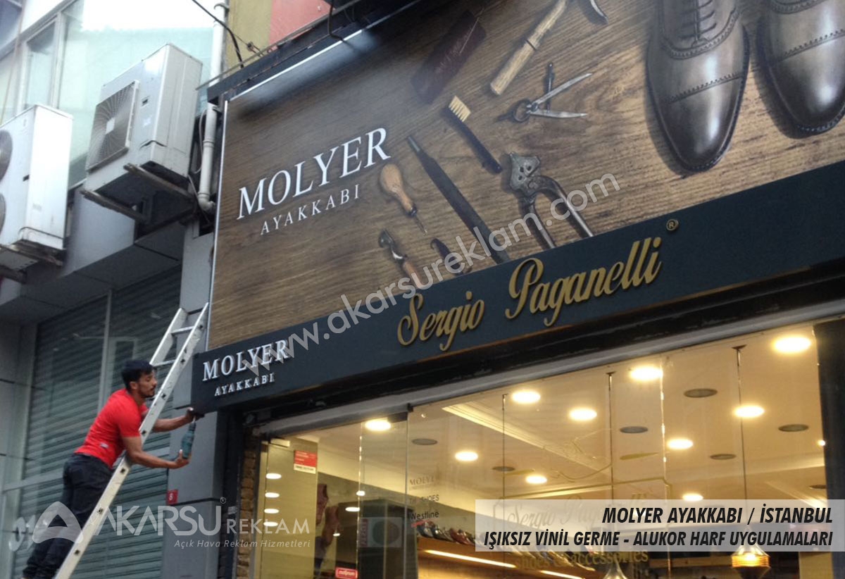 Moyler Ayakkabı Işiksız Vinil Germe ve Alükor Harf
